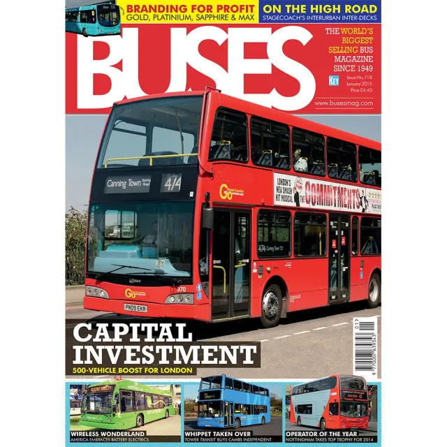 Buses Magazine januari 2015 tidning buss 1 nummer