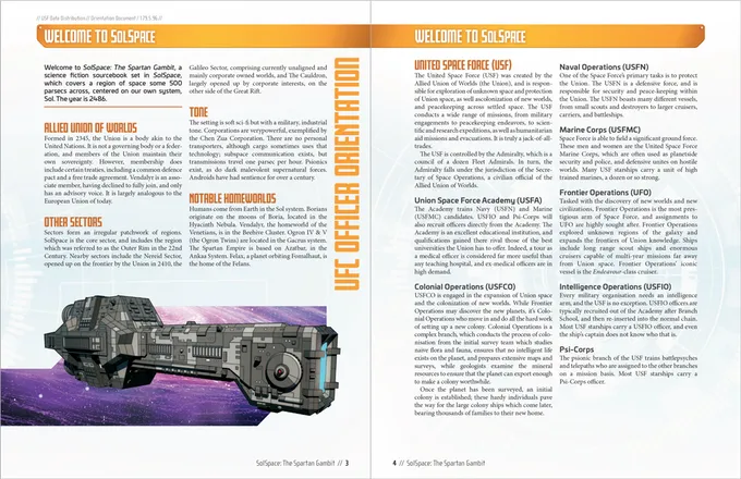 EN Publishing SolSpace Spartan Gambit äventyrsbok softcover
