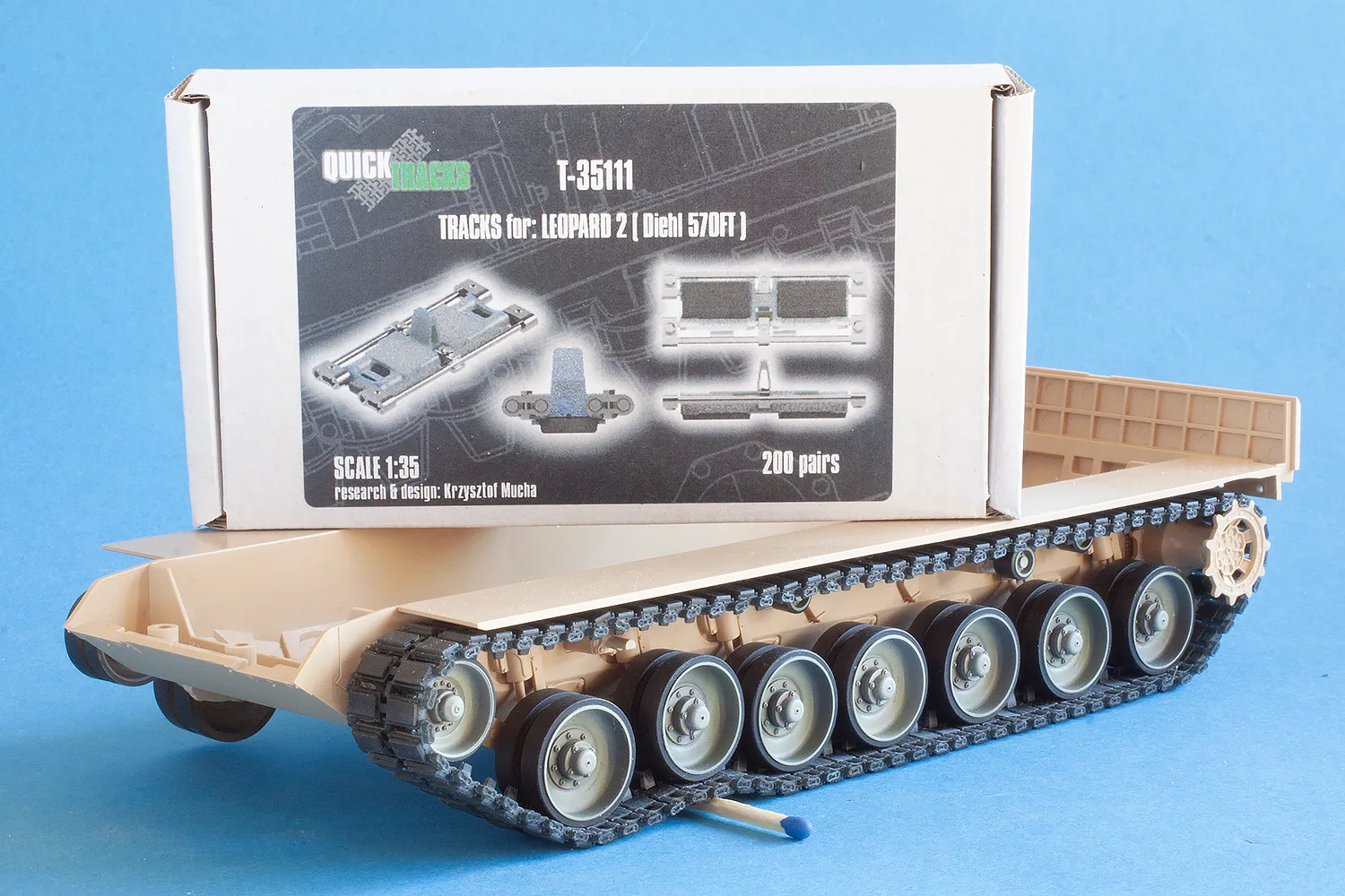 Rossagraph QuickTracks T-35111 larvband 1/35 Leopard 2 Diehl