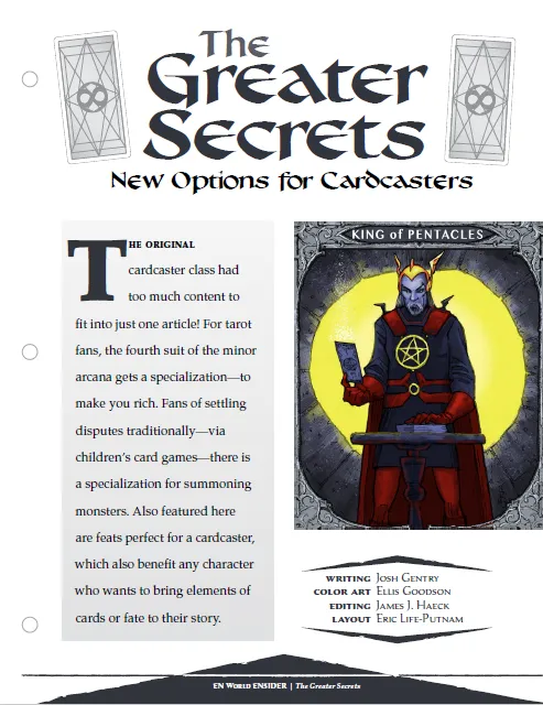 EN Publishing The Greater Secrets New Options For Cardcasters rollspel PDF D&D 5e