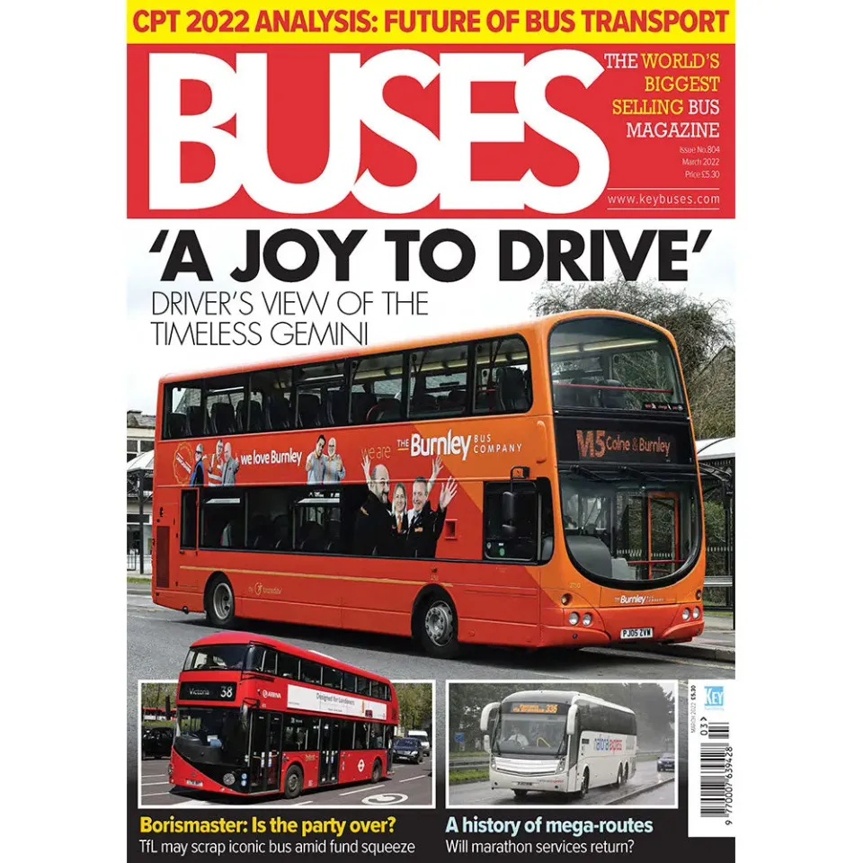 Buses March 2022 tidning brittisk busstrafik Gemini