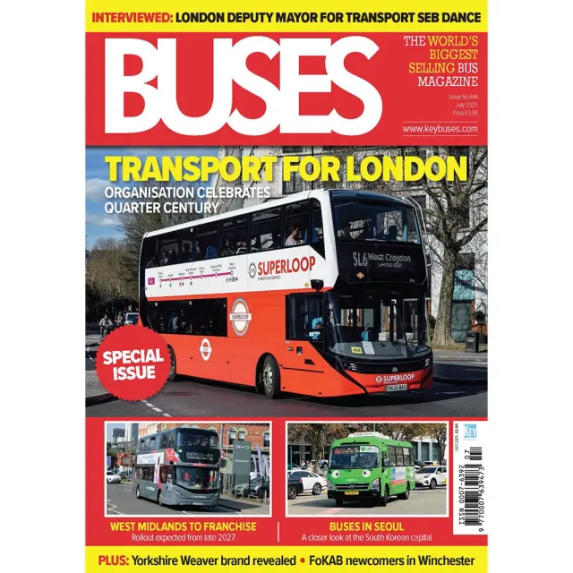Buses juli 2025 tidning London 25 år jubileum