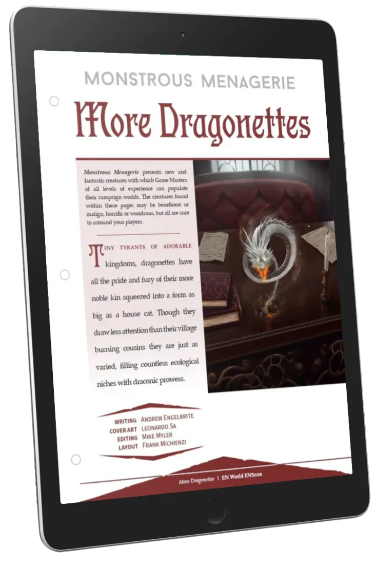 EN Publishing More Dragonettes rollspel PDF drakar