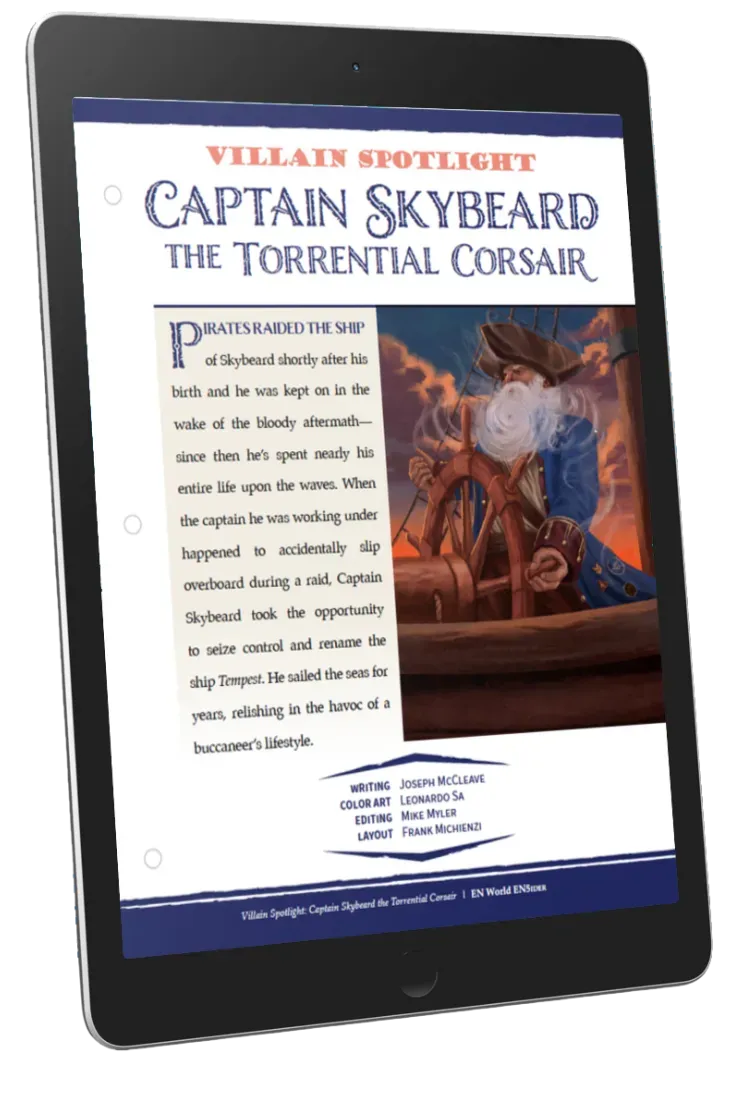 EN Publishing Captain Skybeard Torrential Corsair D&D 5e PDF
