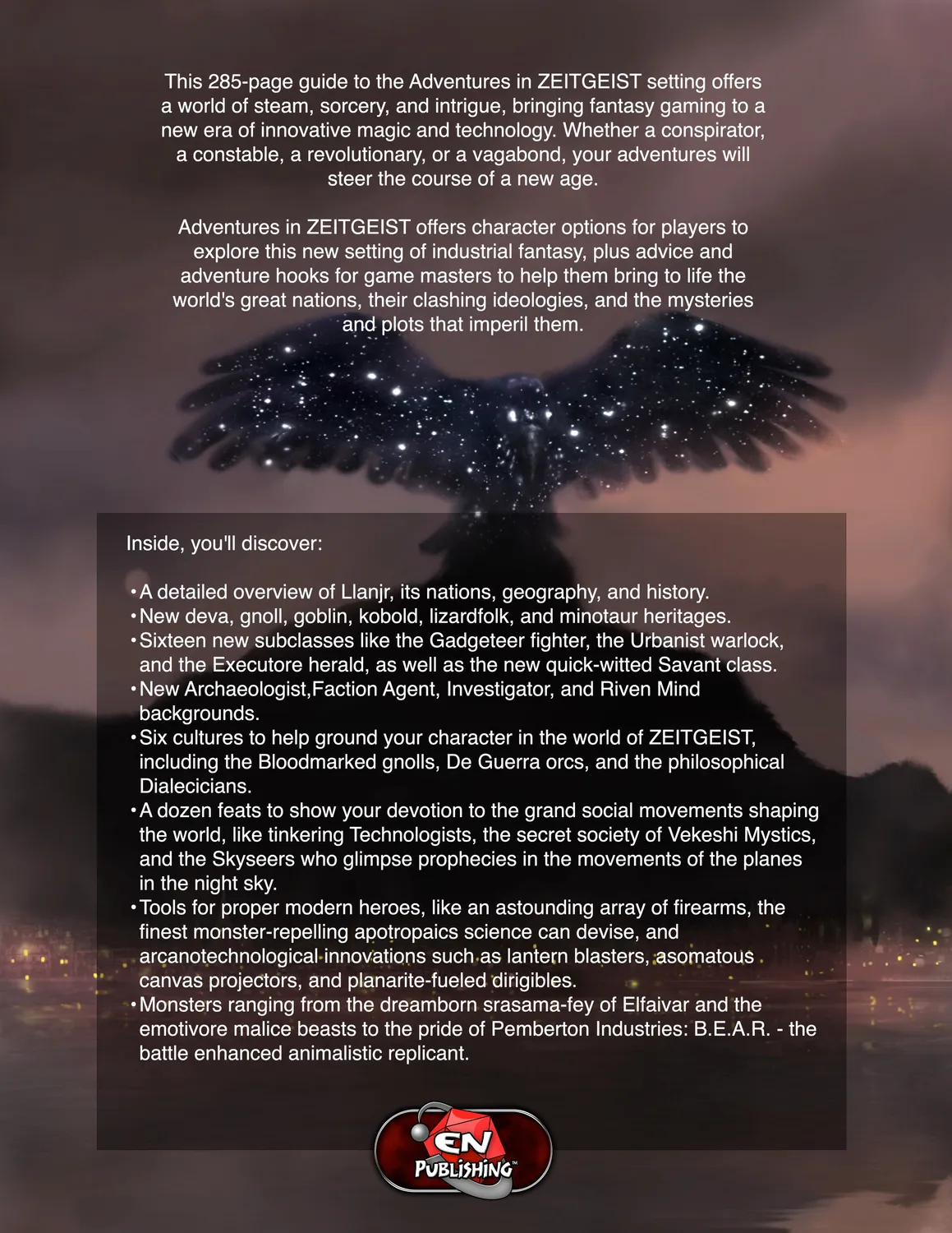 EN Publishing Level Up Adventures in ZEITGEIST PDF ånga