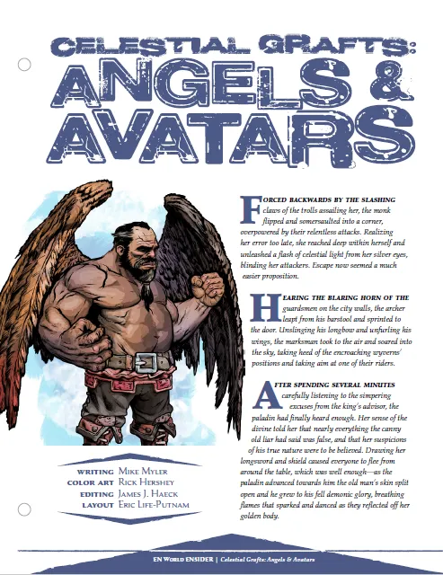 EN Publishing Celestial Grafts Angels Avatars rollspel PDF feats
