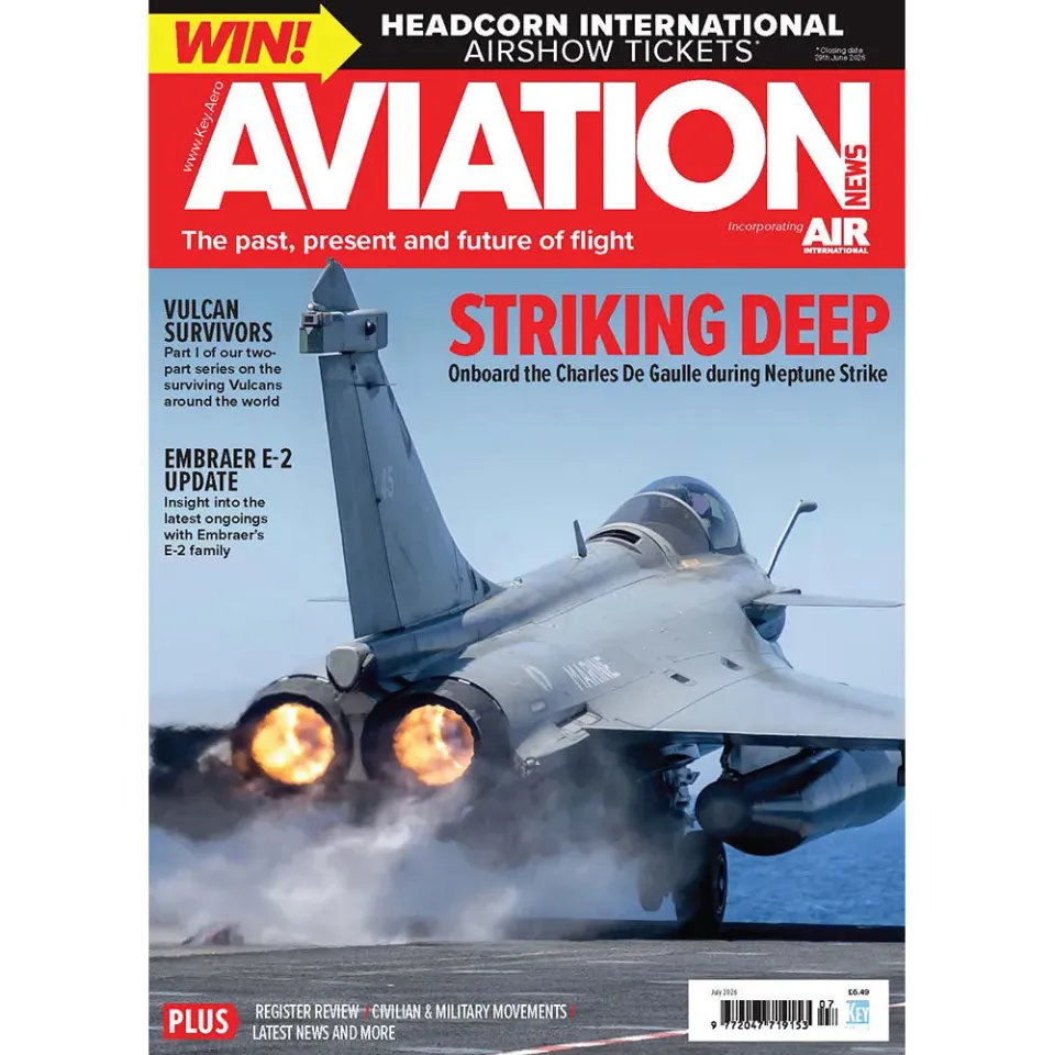 Aviation News juli 2026 tidning back issue Vulcan
