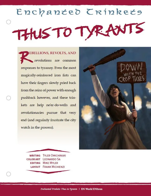 EN Publishing Enchanted Trinkets Thus to Tyrants pdf D&D 5e