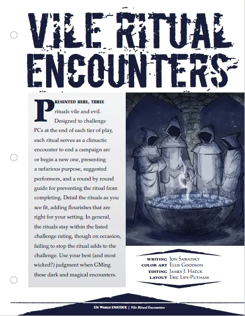 EN Publishing Vile Ritual Encounters rollspelsäventyr pdf D&D 5e