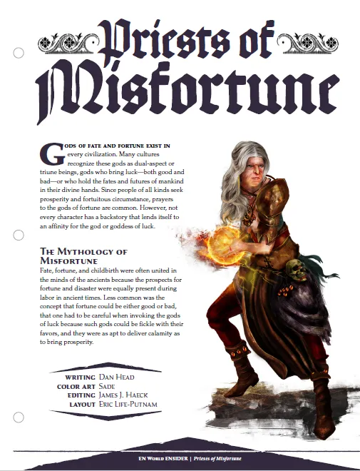 EN Publishing Priests of Misfortune rollspel PDF Jinx