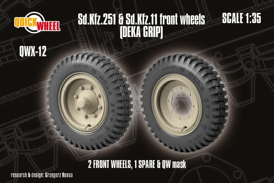 ROSSAGRAPH QuickWheel QWX-012 Sd.Kfz.251 hjul 1:35