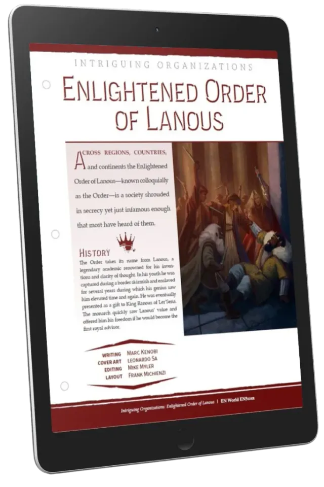 EN Publishing Enlightened Order of Lanous rollspel PDF 5e