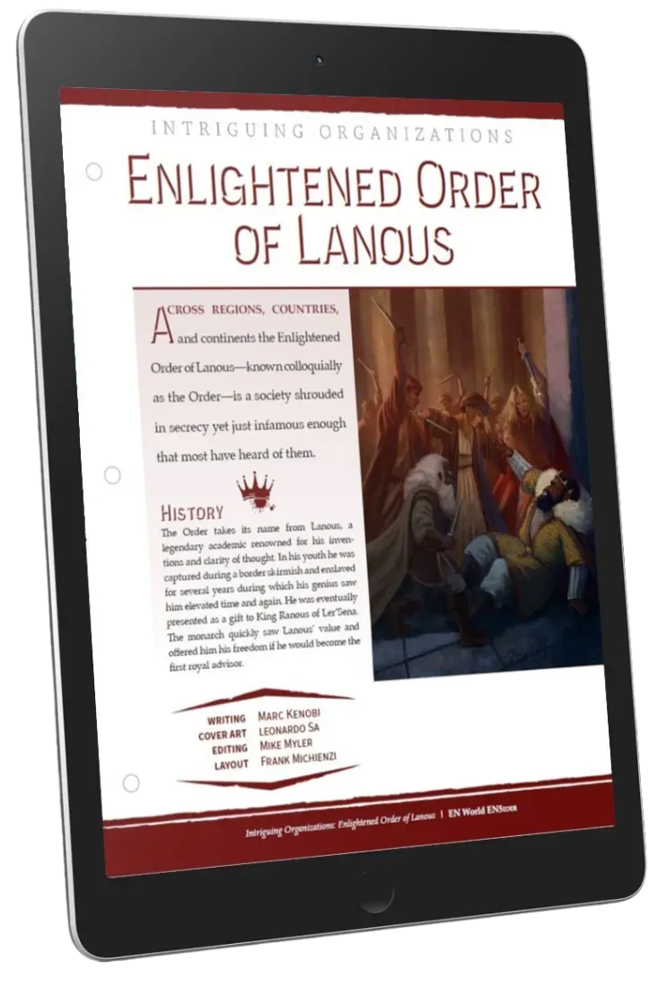 EN Publishing Enlightened Order of Lanous rollspel PDF 5e