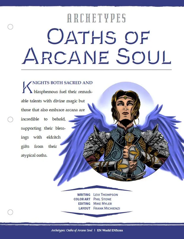 EN Publishing Archetypes Oaths of Arcane Soul tillägg PDF paladin