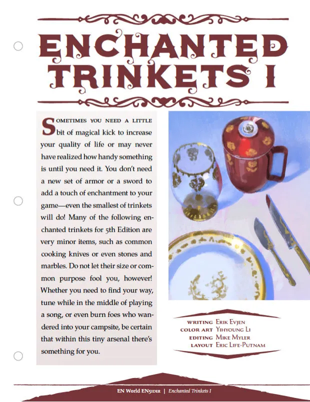 EN Publishing Enchanted Trinkets I D&D 5e PDF 13 föremål