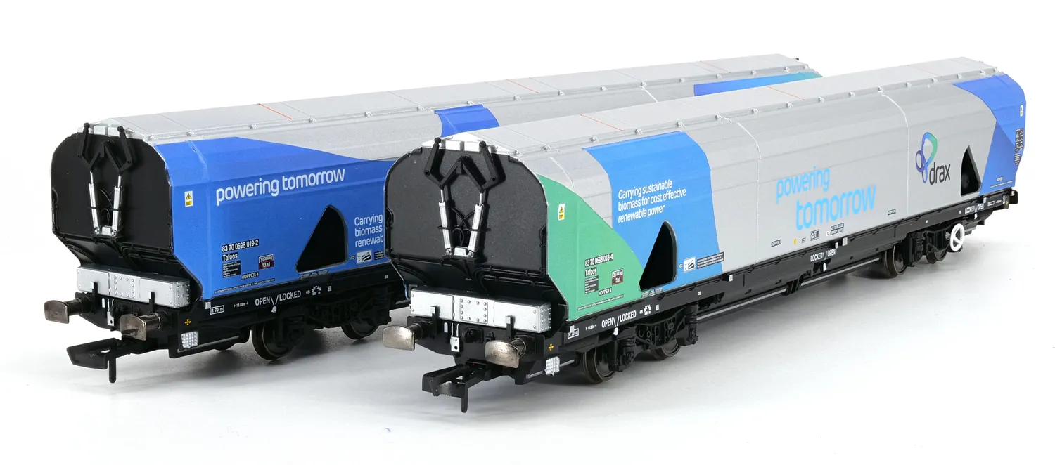 Hornby Drax IIA-D Powering Tomorrow godsvagn OO Pack 3
