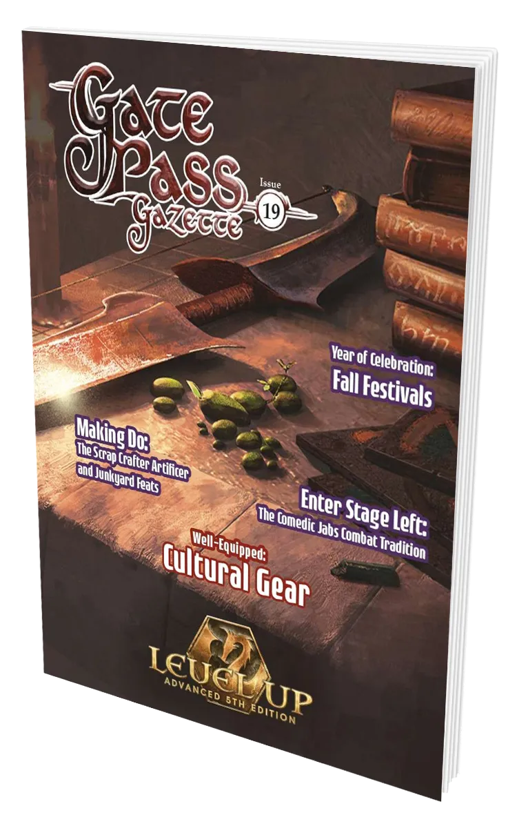 EN Publishing Gate Pass Gazette #19 rollspel PDF A5E humorstrid