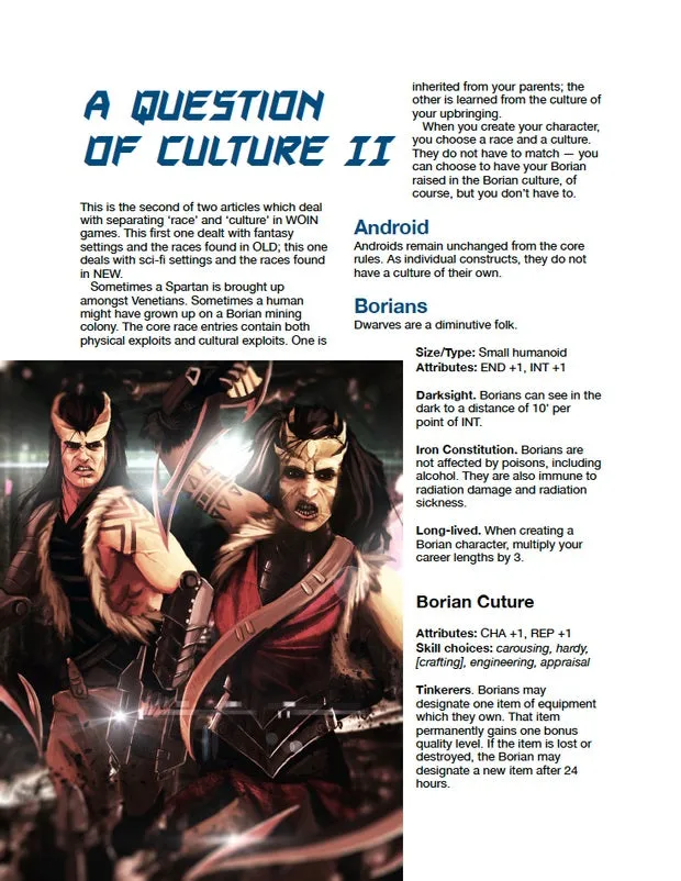 EN Publishing A Question of Culture II rollspel PDF NEW