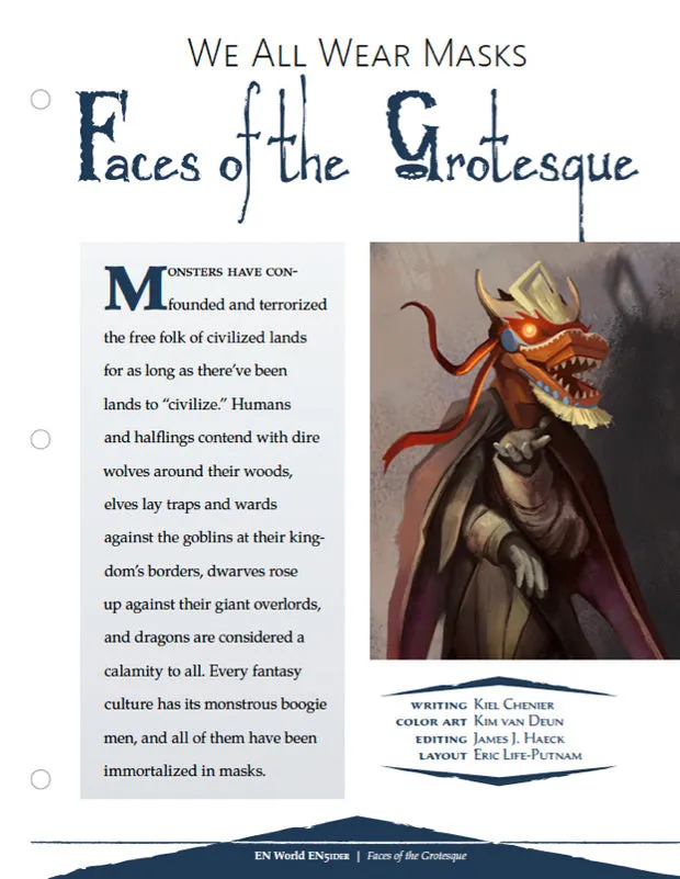 EN Publishing We All Wear Masks rollspel PDF masker