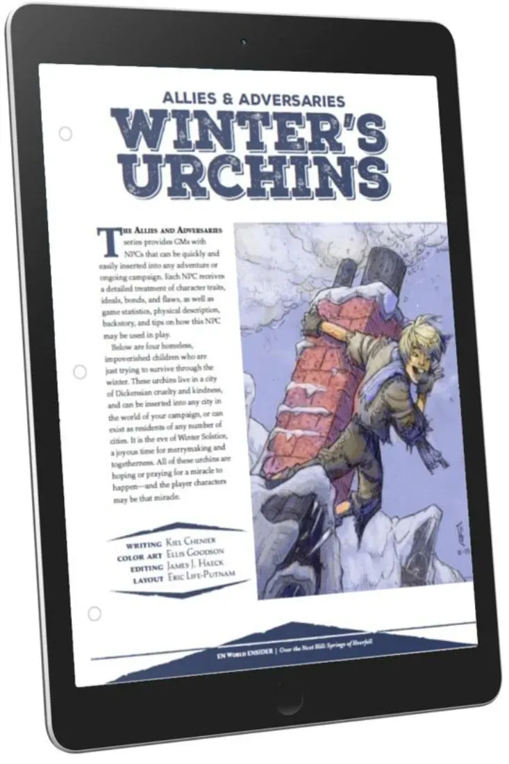 EN Publishing Winter's Urchins rollspel PDF NPC D&D 5e