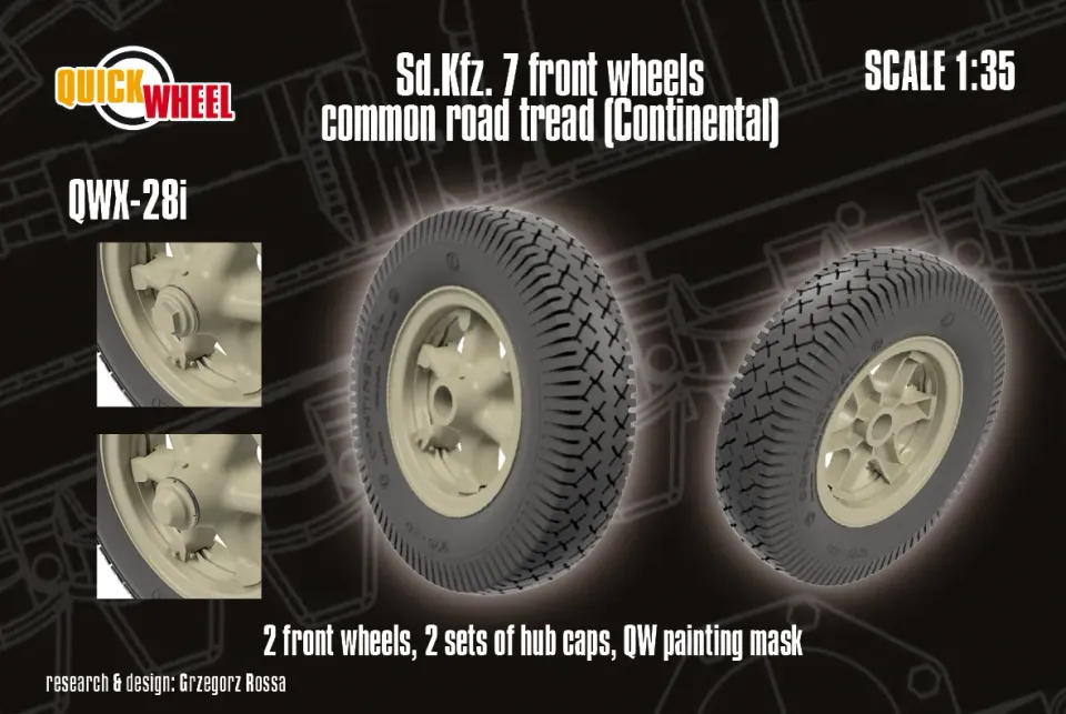 ROSSAGRAPH QuickWheel QWX-028i framhjul Sd.Kfz.7 1:35