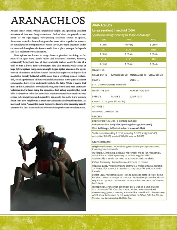 EN Publishing WOIN Aranachlos rollspel PDF insektart