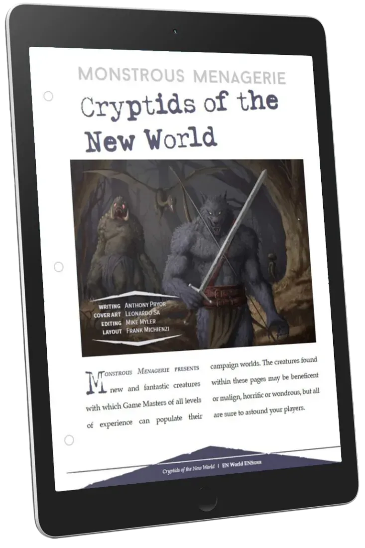 EN Publishing Monstrous Menagerie Cryptids rollspel PDF
