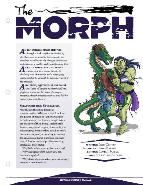 EN Publishing The Morph klass PDF 5E tre essenser