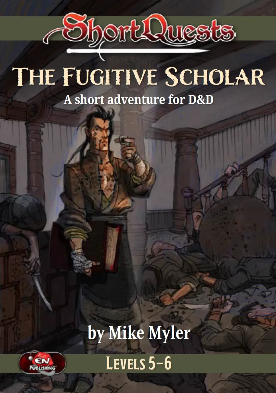 EN Publishing ShortQuests Fugitive Scholar äventyr PDF nivå 5–6