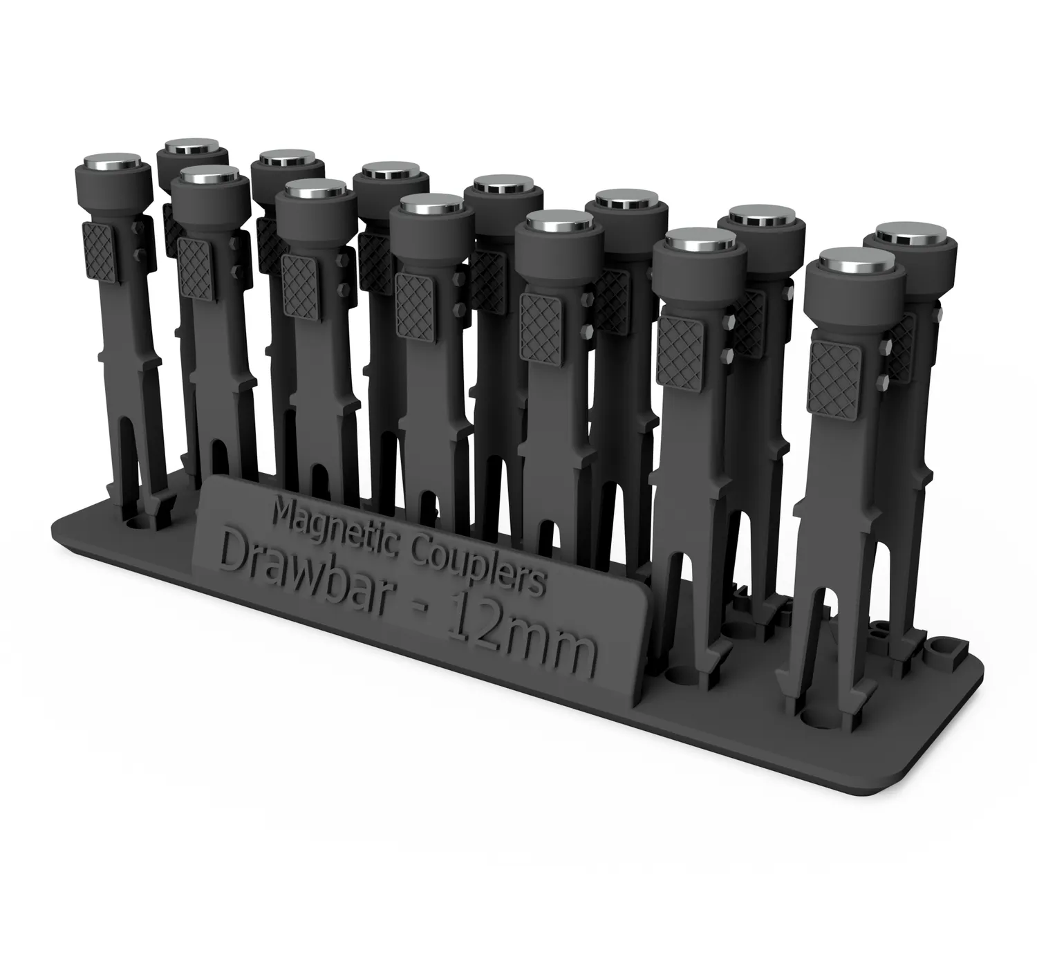 Rusty Rails 12mm Magnetic Drawbar magnetkoppling OO 7-par