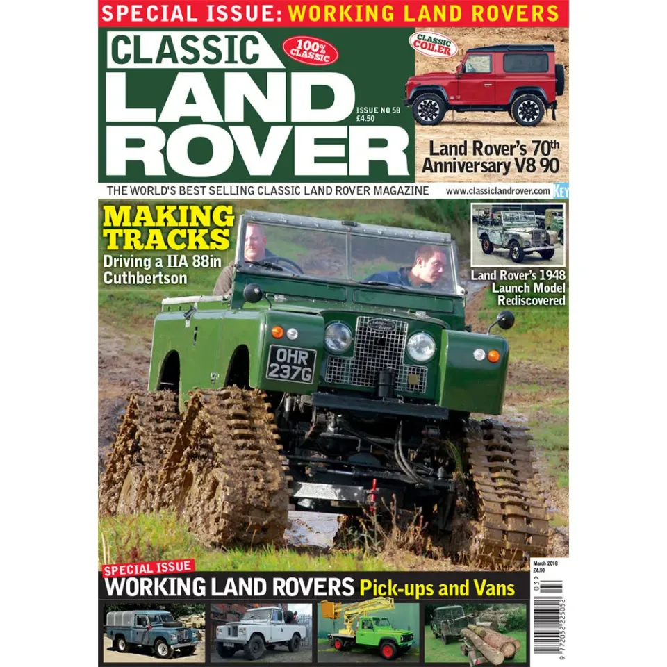 Classic Land Rover March 2018 tidning arbetsbilar