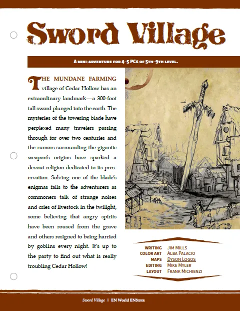 EN Publishing Sword Village PDF äventyr nivå 5-9