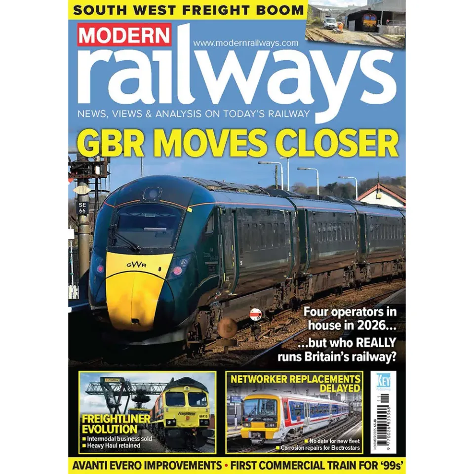 Modern Railways november 2025 tidning järnväg Storbritannien