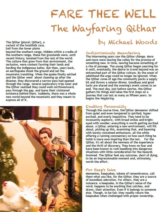 EN Publishing Fare Thee Well Wayfaring Qithar rollspel pdf ras
