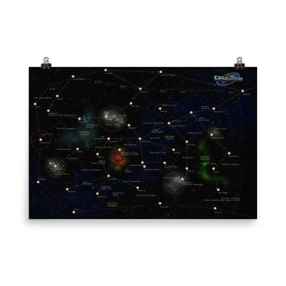 EN Publishing Cauldron poster karta 36x24 hex