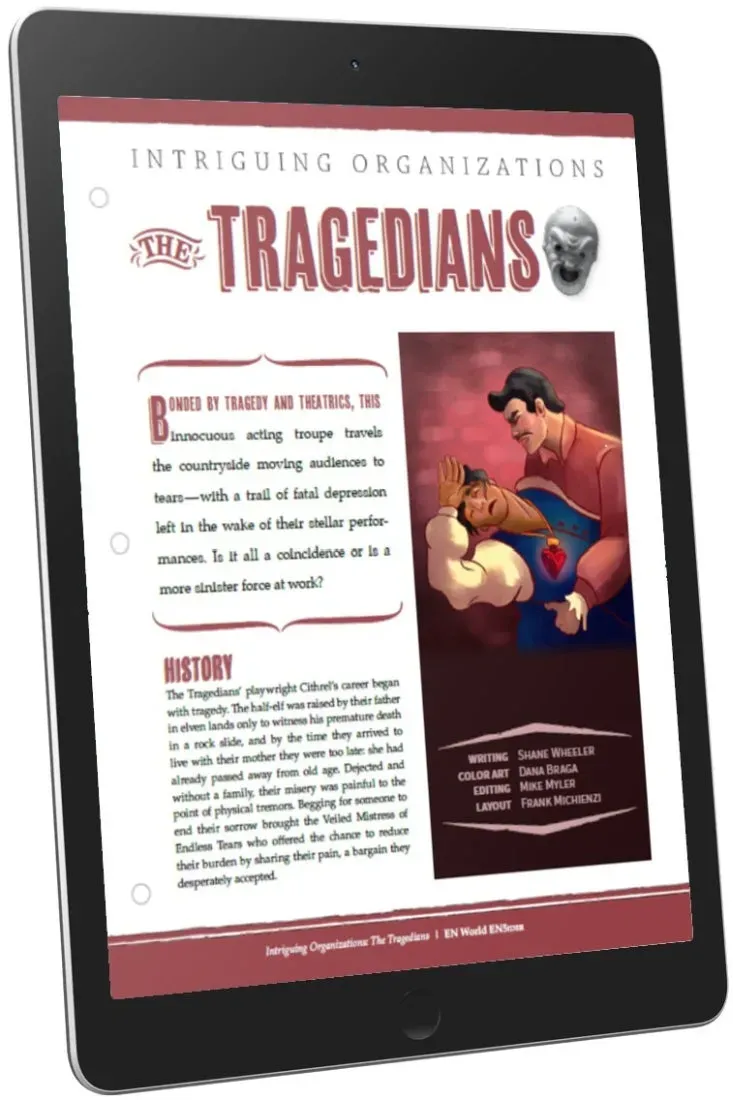 EN Publishing The Tragedians organisation PDF D&D förbannelse