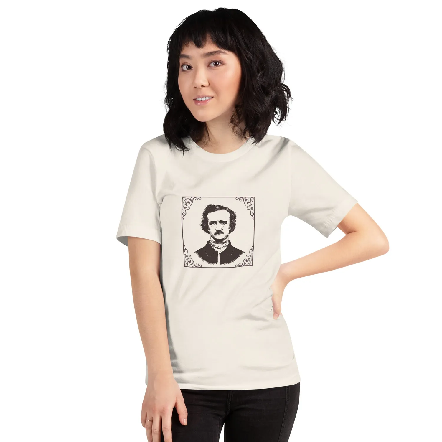 Deckarbokhandeln Crime Writers Edgar Allan Poe t-shirt unisex