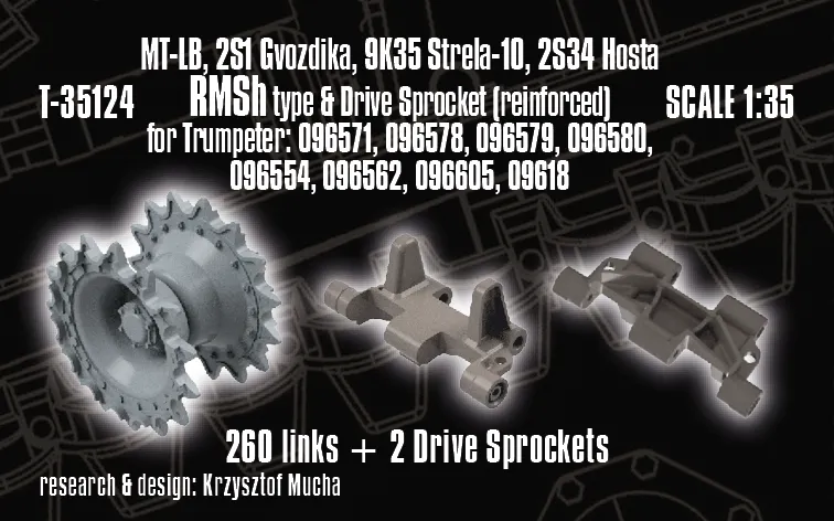 Rossagraph QuickTracks T-35124 band 1/35 MT-LB/2S1 Trumpeter