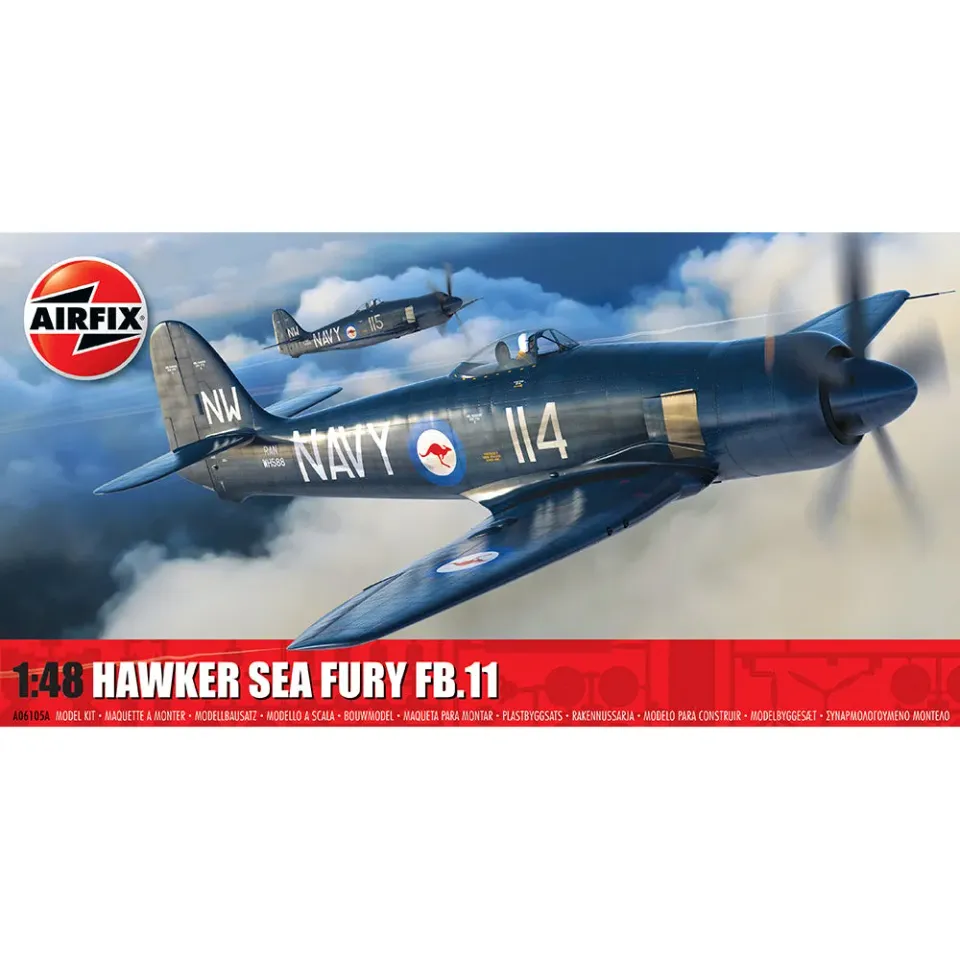 Airfix Hawker Sea Fury FB.11 byggsats 1:48 122 delar