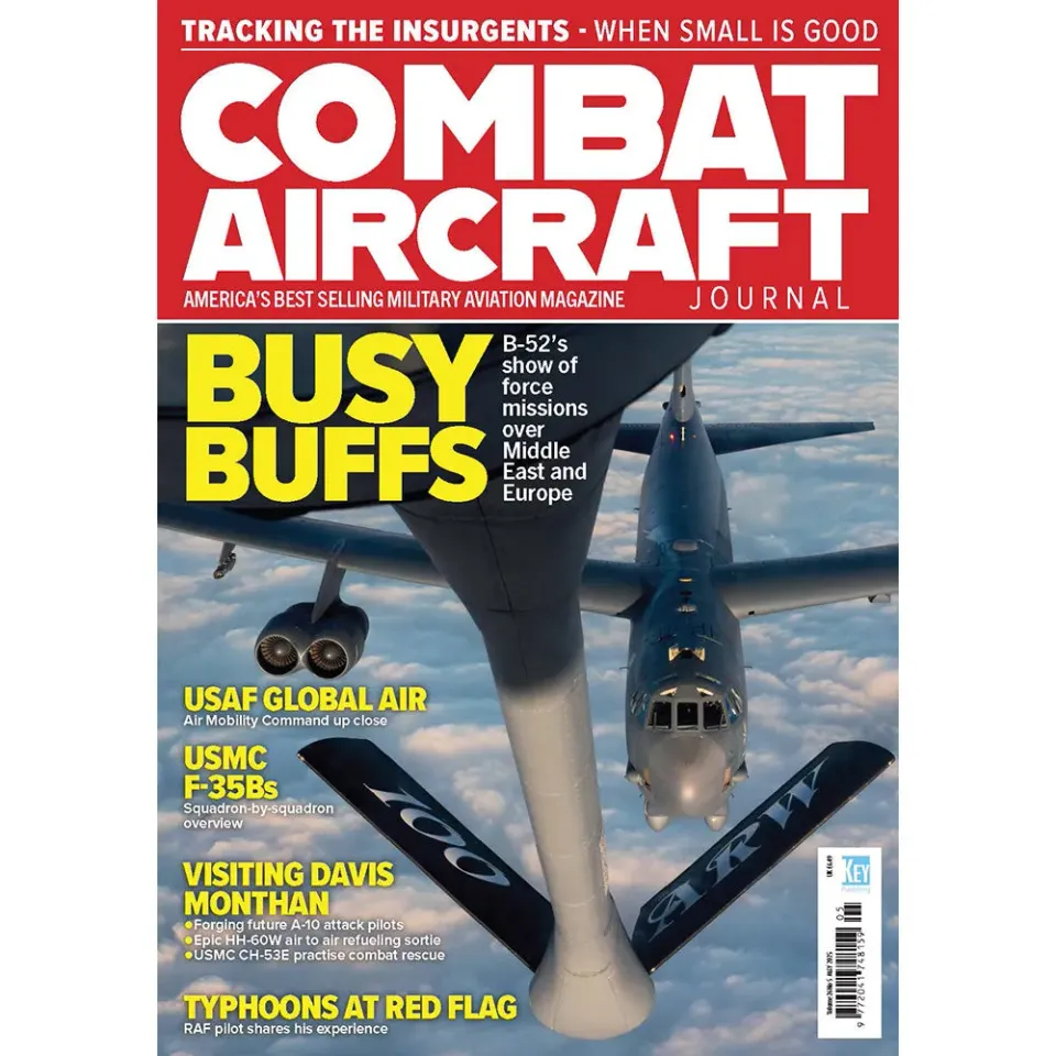 Combat Aircraft Journal maj 2025 tidning stridsflyg USA