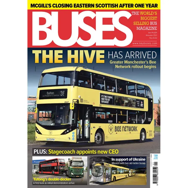 Buses Magazine november 2023 tidning buss Bee Network