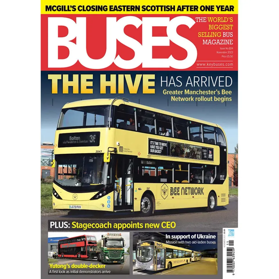 Buses Magazine november 2023 tidning buss Bee Network