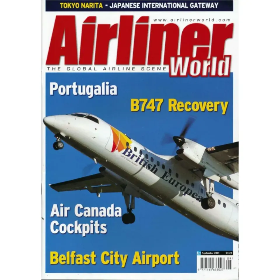 Airliner World september 2001 tidning lösnummer trafikflyg