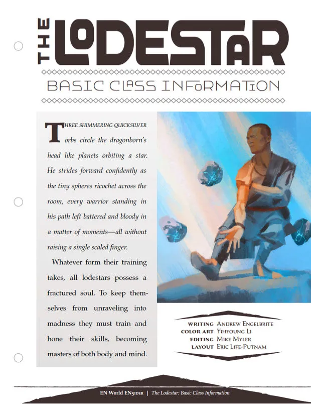 EN Publishing The Lodestar Basic Class Information rollspelsbok PDF
