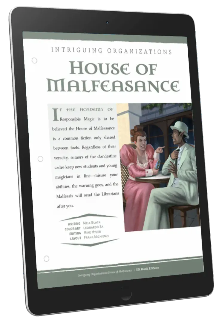 EN Publishing House of Malfeasance rollspel PDF organisation D&D 5e