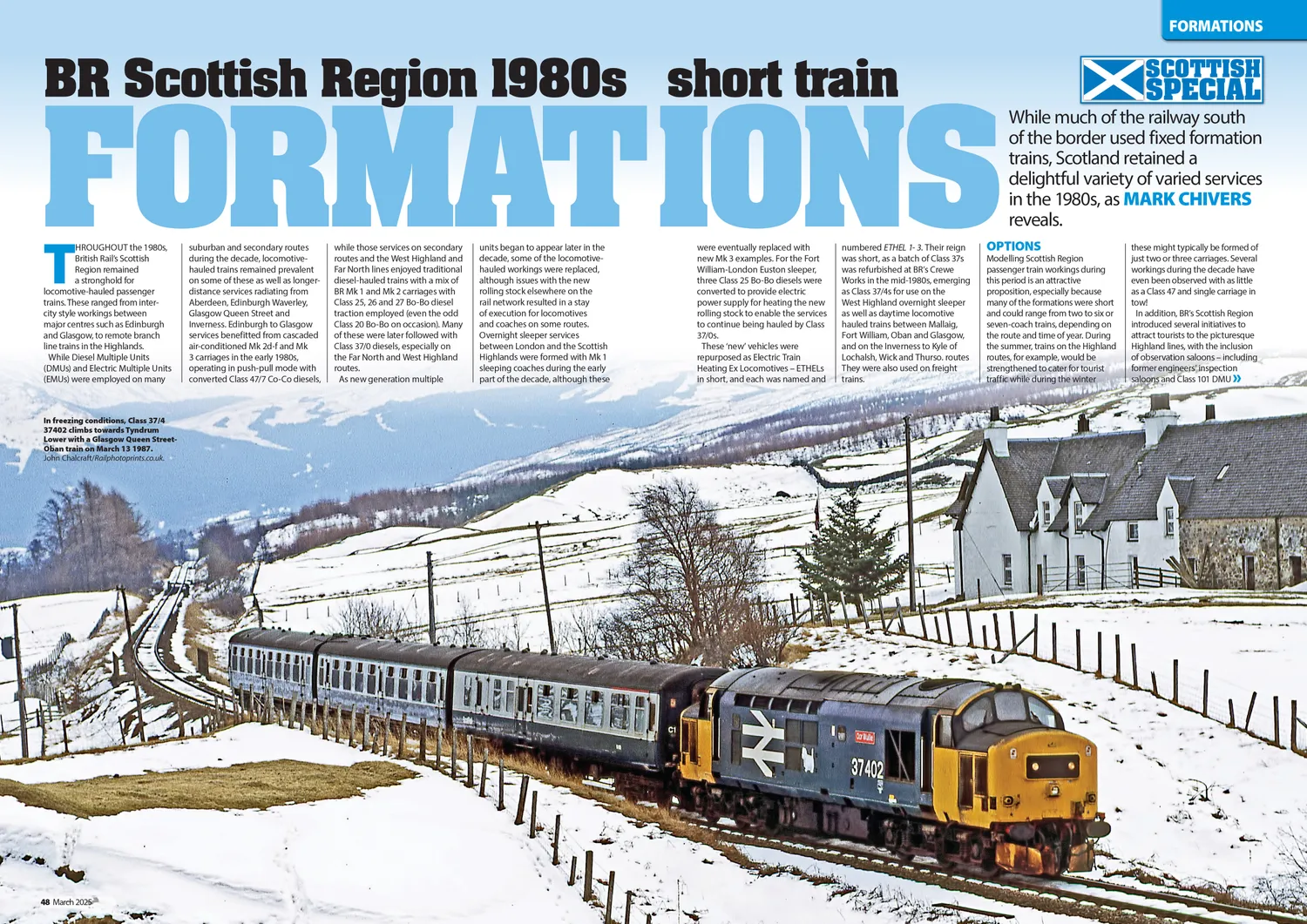 Hornby Magazine mars 2025 tidning modelljärnväg Skottland