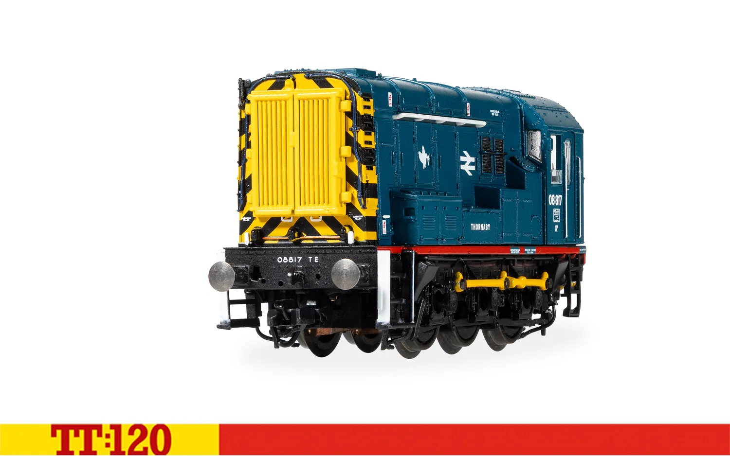 Hornby TT:120 BR Class 08 08817 diesellok Thornaby BR-blå