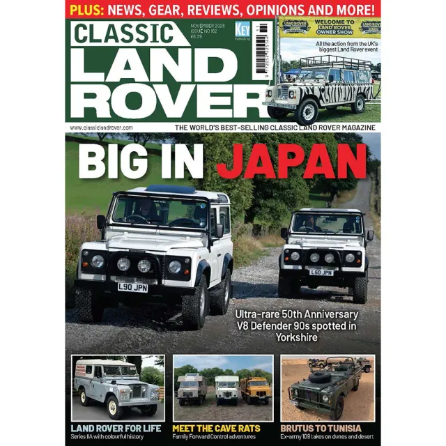 Classic Land Rover tidning november 2026 Defender 90