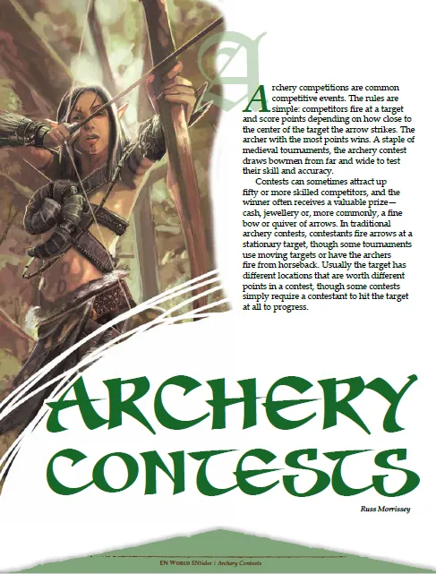 EN Publishing Archery Contests bågskyttetävling PDF