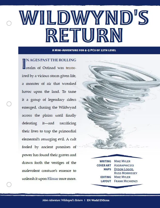 EN Publishing Wildwynds Return miniäventyr pdf nivå 12